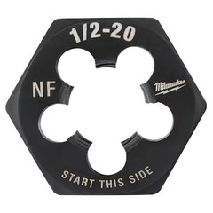 Milwaukee Tool 49-57-5362 Hex Threading Die, 1/2″-20, Unf
