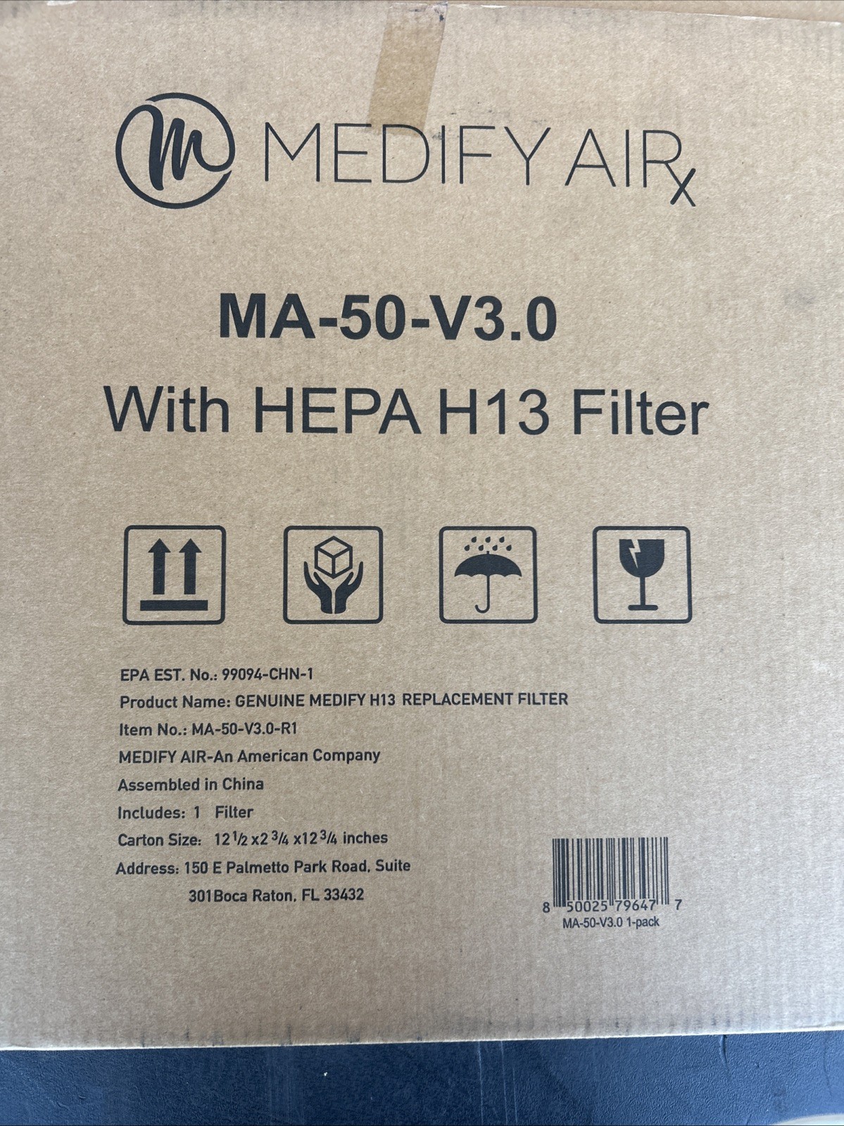 Genuine Medify H13 Filter for MA-50 Air Purifier PACK OF 1 . NEW IN BOX gallery
