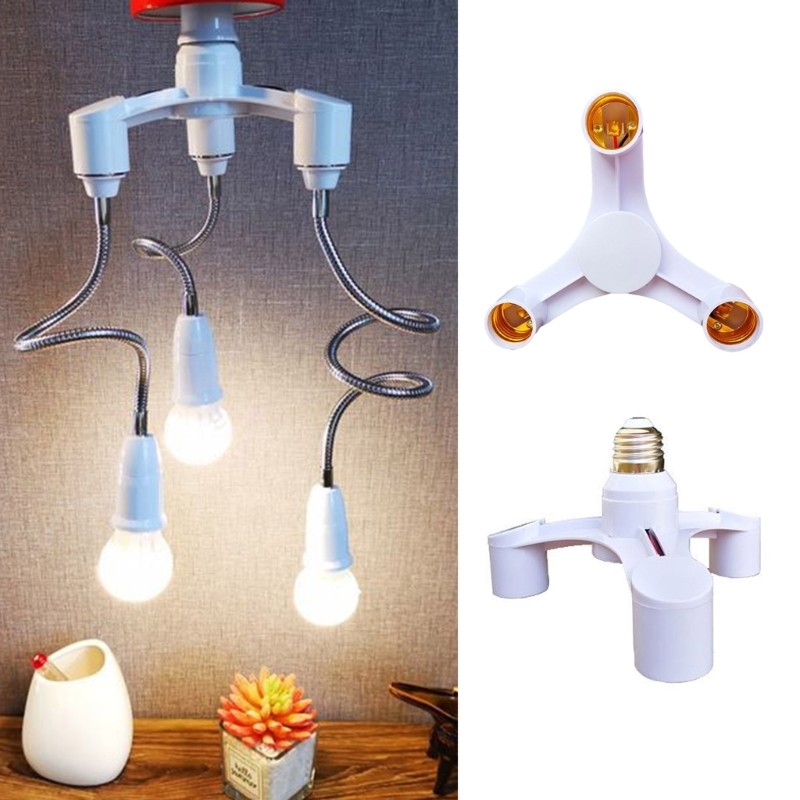 Multi Light Bulb Socket Adapter, E26/E27 Base Converter, Heat Resistant Design gallery