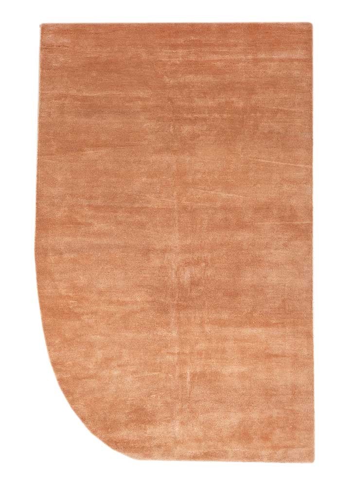 Handmade Hand Loom Viscose Rug Luxury Color caramel cream Design Carpet Rug gallery
