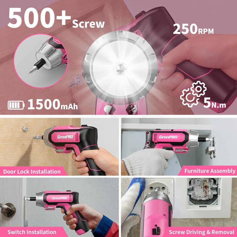 4V Screwdriver Rechargeable 29pcs, Cordless Screwdriver, USB Small Power Scre... gallery