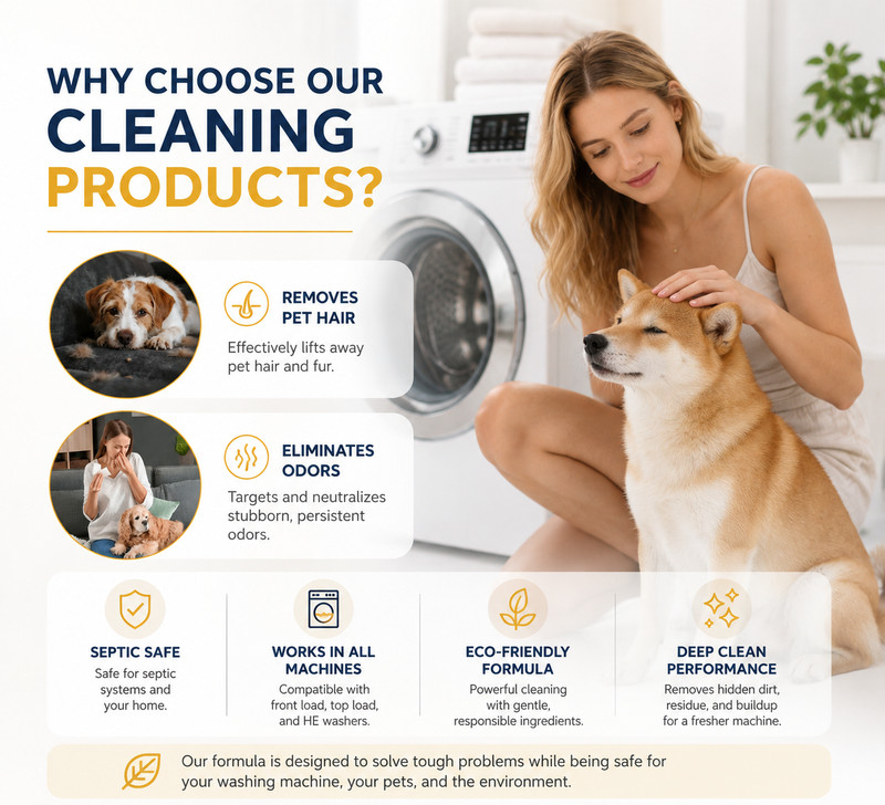 Washing Machine Cleaner Tablets for Pet Owners Deep Clean Odor Remover 12 Pack gallery