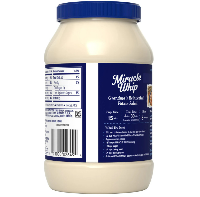 Miracle Whip Mayo-like Dressing, for a Keto and Low Carb Lifestyle, 30 fl oz Jar gallery