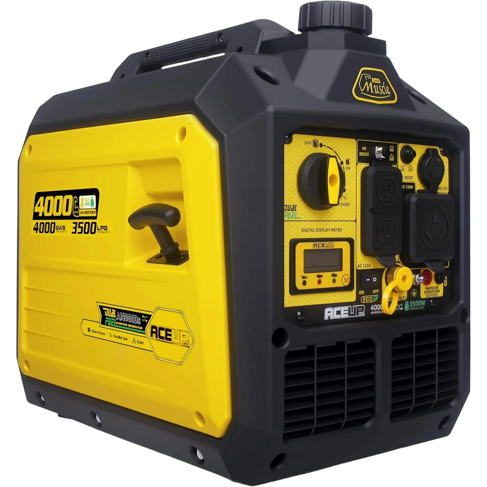 Dual Fuel 4000 Watt Inverter Generator Gas Propane Super Quiet 4 stroke EPA gallery