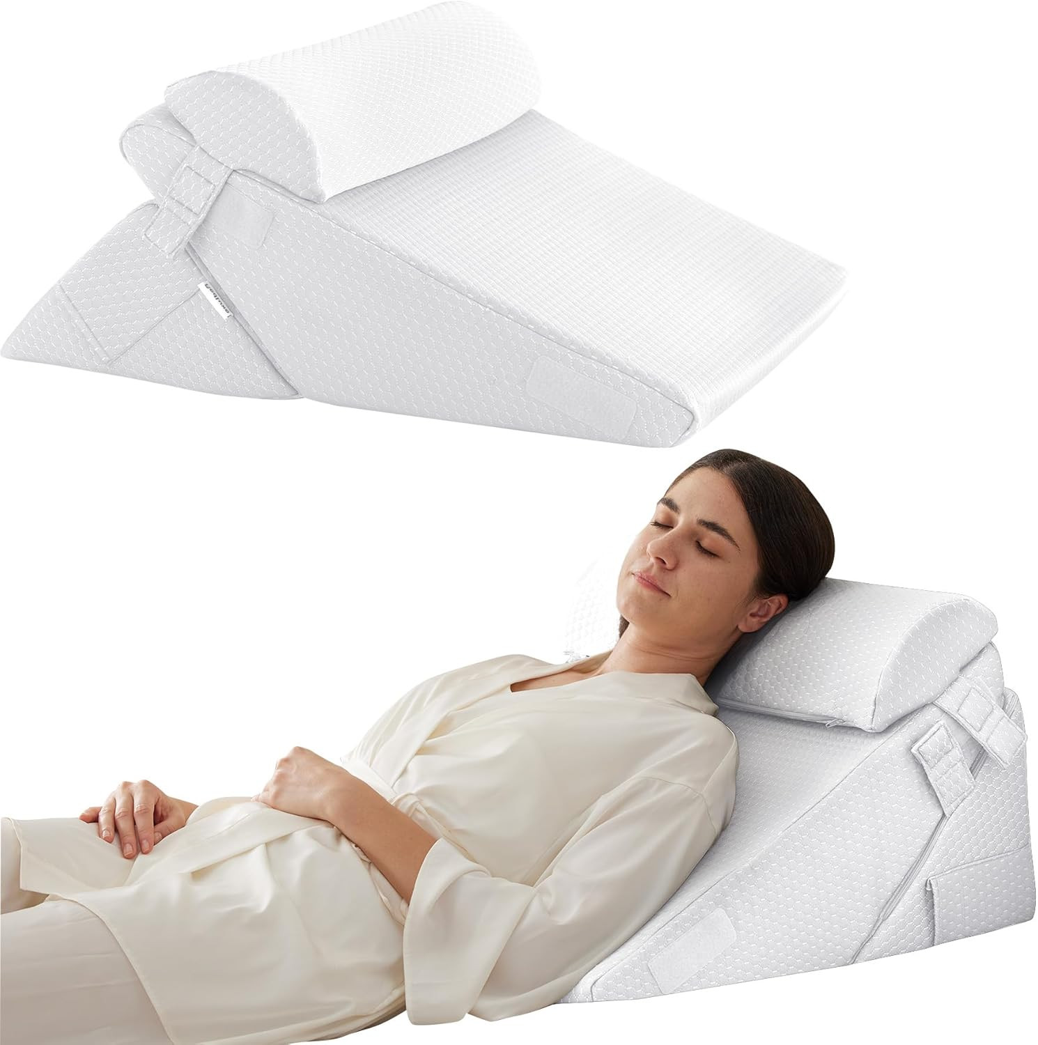 3Pcs Orthopedic Bed Wedge Pillow Set, Foam Wedge Pillow Post Surgery for Back, L gallery