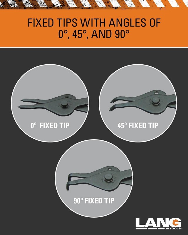 Lang Tools (3495) Fixed Tip Combination Internal/External Snap Ring Pliers Set gallery