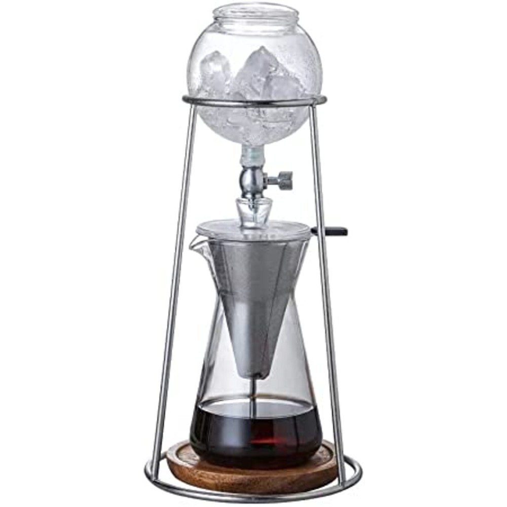 Iced Coffee Cold Brew Drip Coffee Maker Stainless Steal 400mL Borosilicate Glass