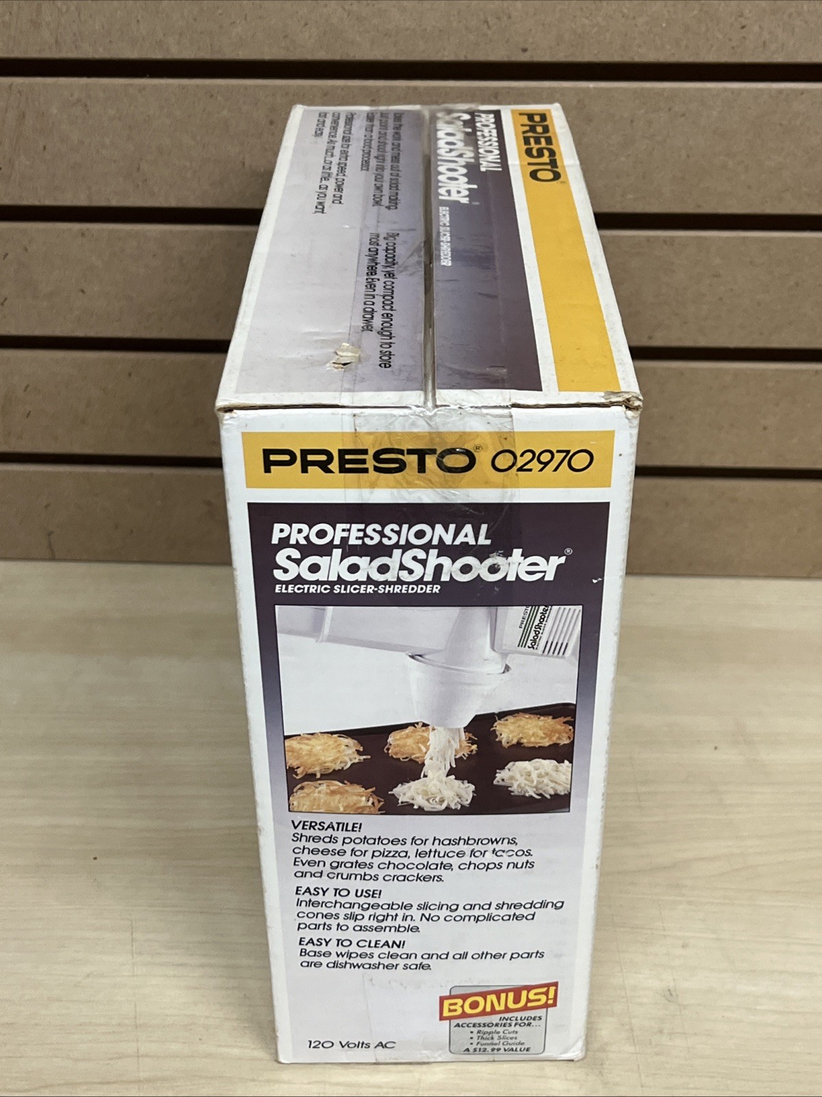 Presto Professional Salad Shooter Model 02970 White Electric Slicer Shredder NEW gallery