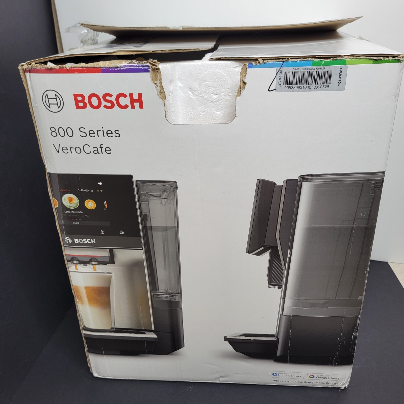 BOSCH 800 Series Verocafe Fully Automatic Espresso Machine TPU60706 Used Once gallery