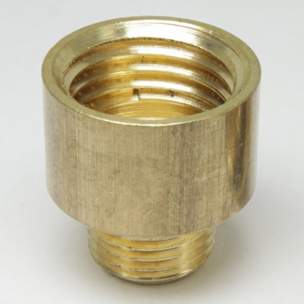 Lamp Pipe Adapter - 1/4ip to 1/8ip Solid Brass Nozzle size 3/8" male 1/2" female gallery