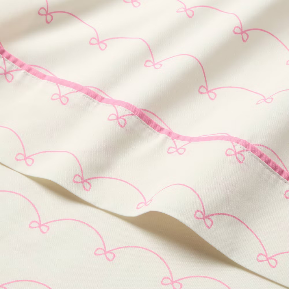 Full Pretty Bow Kids' Cotton Sheet Set - Pillowfort gallery