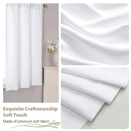 White Valance for Windows - Solid Light 60"W x 14"L (Pack of 1) Pure White gallery