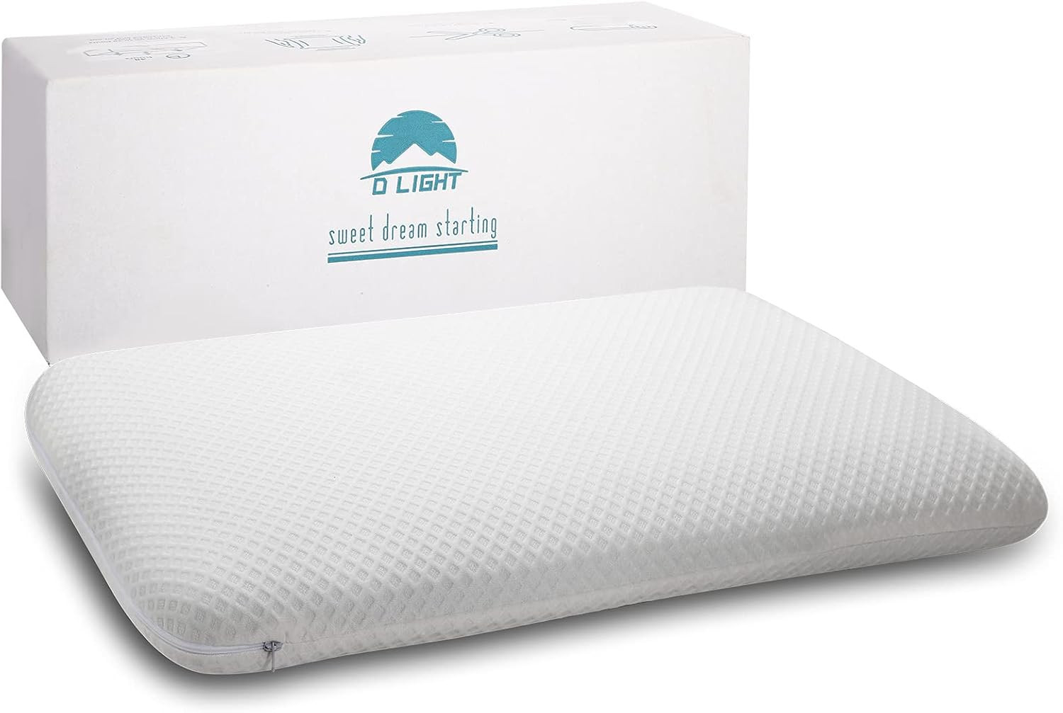 Ultra Slim 2.7" Gel Infused Memory Foam Pillow Flat Design for Stomach Sleep New gallery