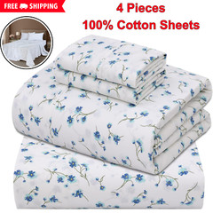 Cooling & Crisp 100% Cotton Percale Queen Sheet Set – Breathable, Deep Pockets
