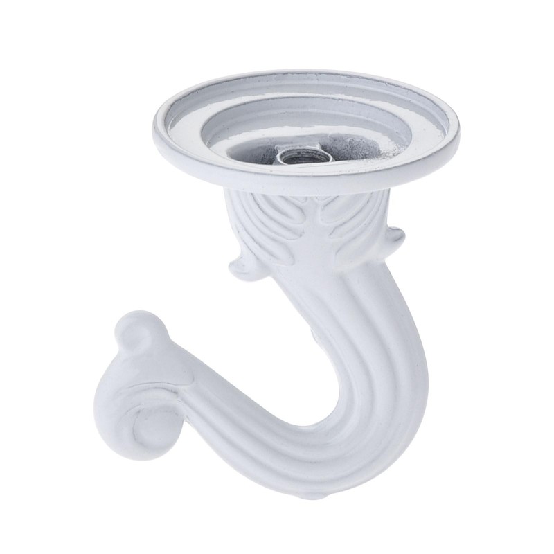 2Pcs Swag Ceiling Hooks with Hardware Zinc Alloy White Plants Hanging 29x38mm gallery