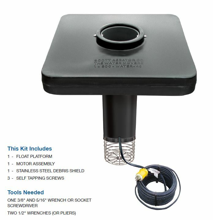 NEW 1/2HP 115v 400gpm Surface Aerator & De-icer 70'-200' Cord 5 YR warranty gallery