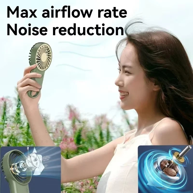 Foldable Mini USB Fan Rechargeable Handheld Desktop Portable Hook Outdoor gallery