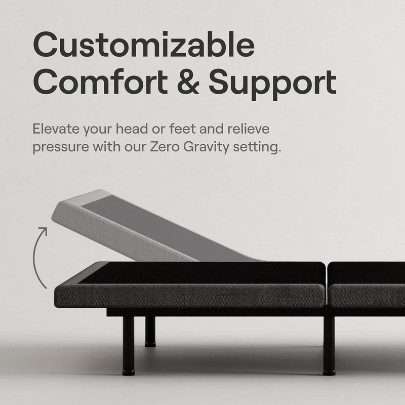 Nectar Premier Adjustable Base - Queen - Head & Foot Incline - Wireless Remote w gallery
