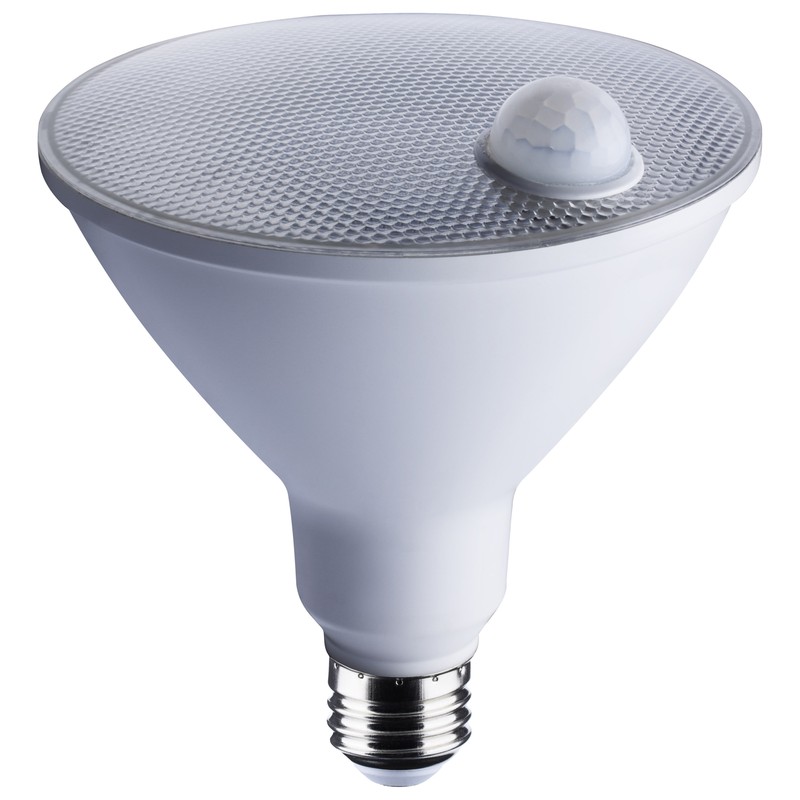 Motion Sensor Activated 40° Flood LED 120V 14W =100W PAR38 E26 3000K Soft White gallery