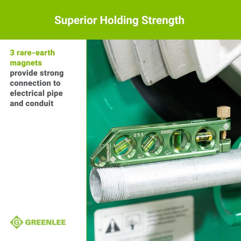 Greenlee L77 Mini Magnetic Bubble Level with Conduit not_applicable, Clear gallery