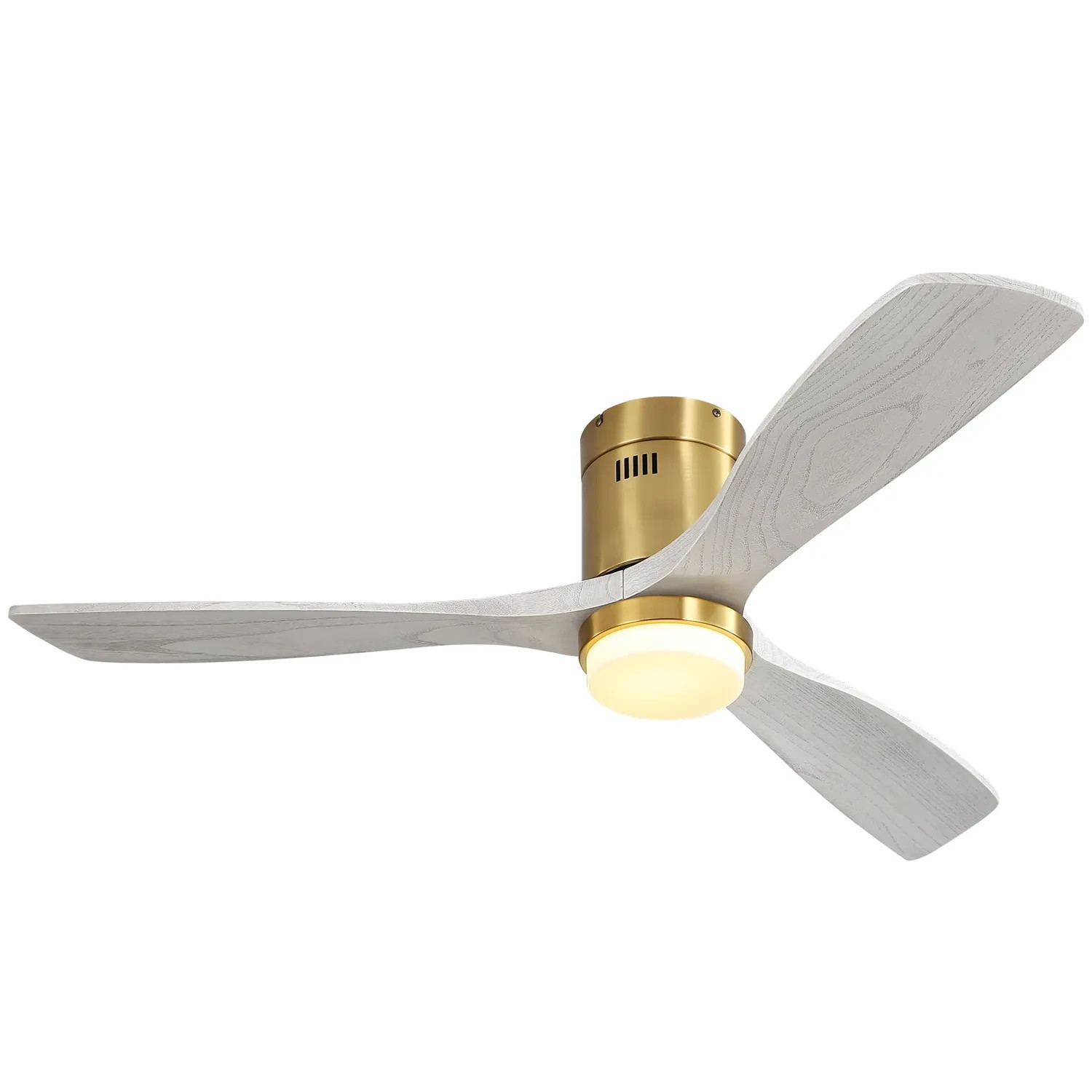 Sofucor 52" Aura Wood Ceiling Fan With Light Low Profile For Low Ceiling Gold gallery