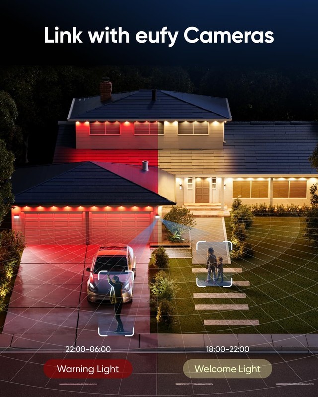eufy Permanent Outdoor Light 100ft 60 Dual-LED RGB App Control AI Light |Refurb gallery