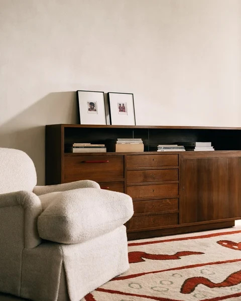 Nordic Knots Folly Red Wool Rug Eagle + Hodges Sculptural Area Carpet gallery