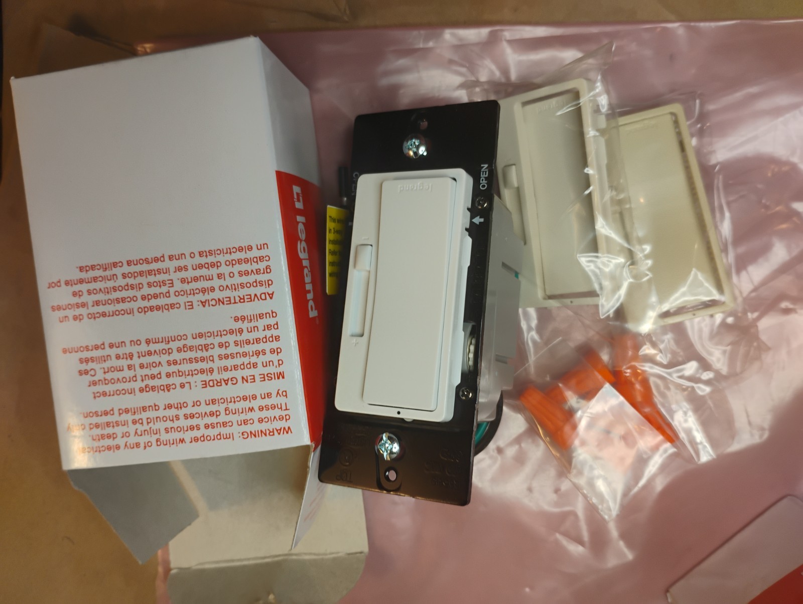 Legrand Wattstopper RH4FBL3PTC radiant preset paddle dimmer Three Colors gallery