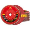 6 Pack 4-1/2" Ceramic Flap Discs 5/8-11 T29 Grinding Sanding Wheel 40-120 Grit gallery
