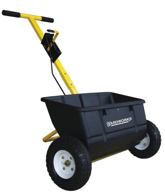 Heavy Duty 75lb Classic Drop Spreader Push Hopper Tool, Seed Granular Fertilizer gallery