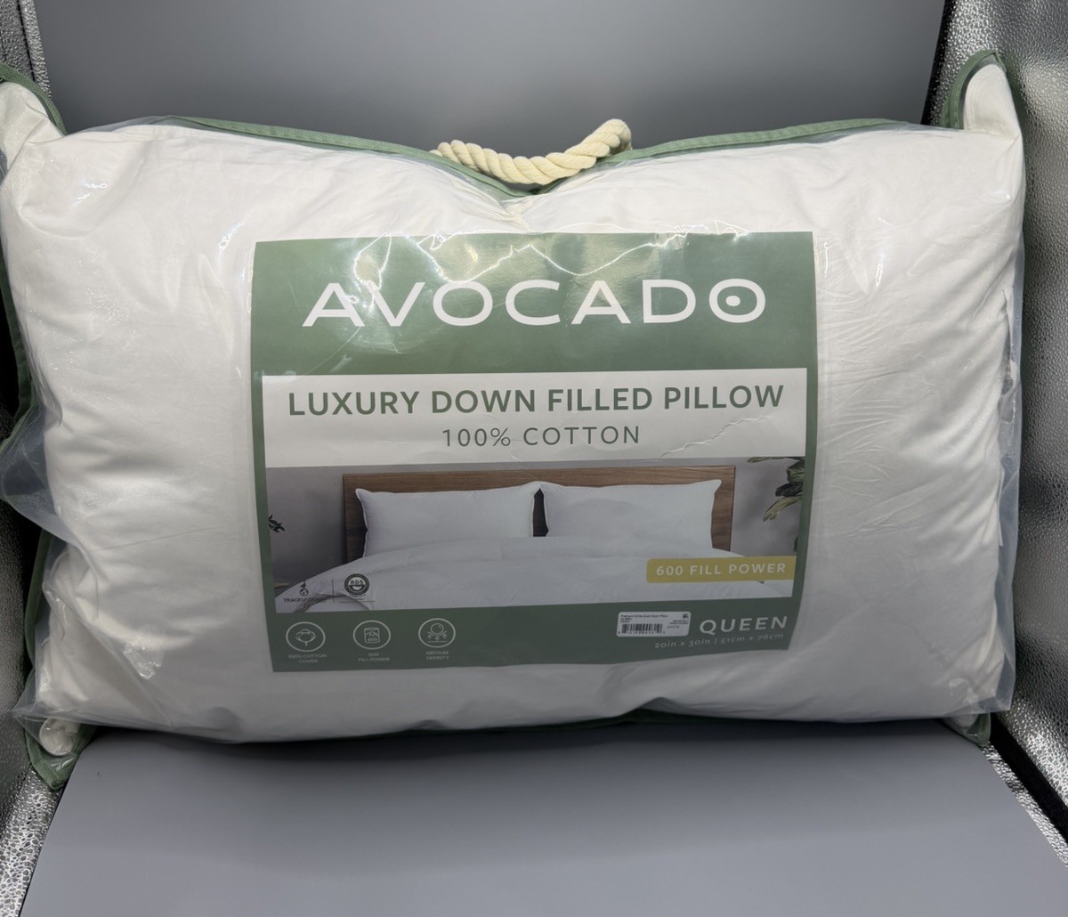 Avocado Luxury Down Filled One QUEEN Pillow gallery