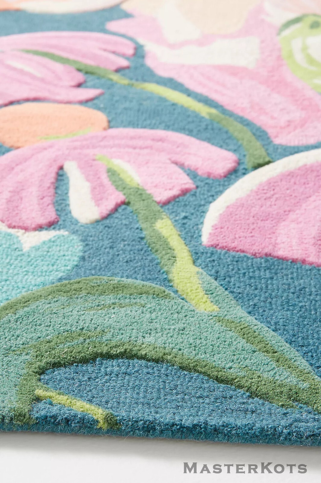 Loxey Multicolored High-Low Pile Modern Hand-Tufted 100% Wool Area Rug Carpet gallery