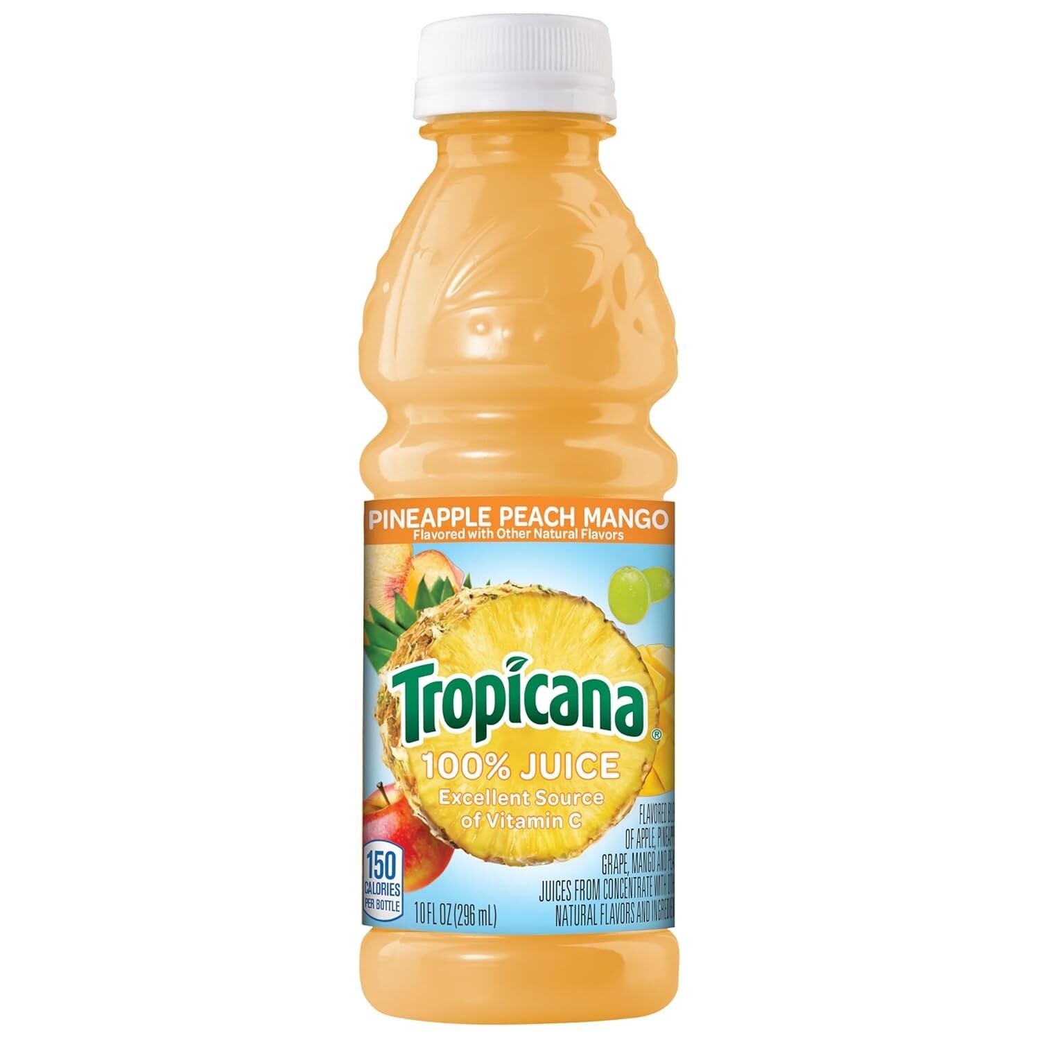 Tropicana 100% Pineapple Peach Mango Juice, 24 Bottles (10oz) - No Added Sugars gallery