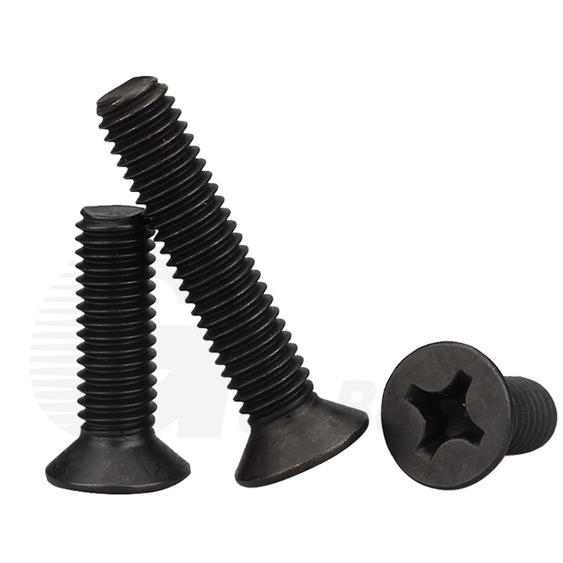 PHILLIPS MACHINE SCREWS COUNTERSUNK FLAT HEAD BOLTS M1 M1.2 M1.4 M1.6 - M6 Black gallery