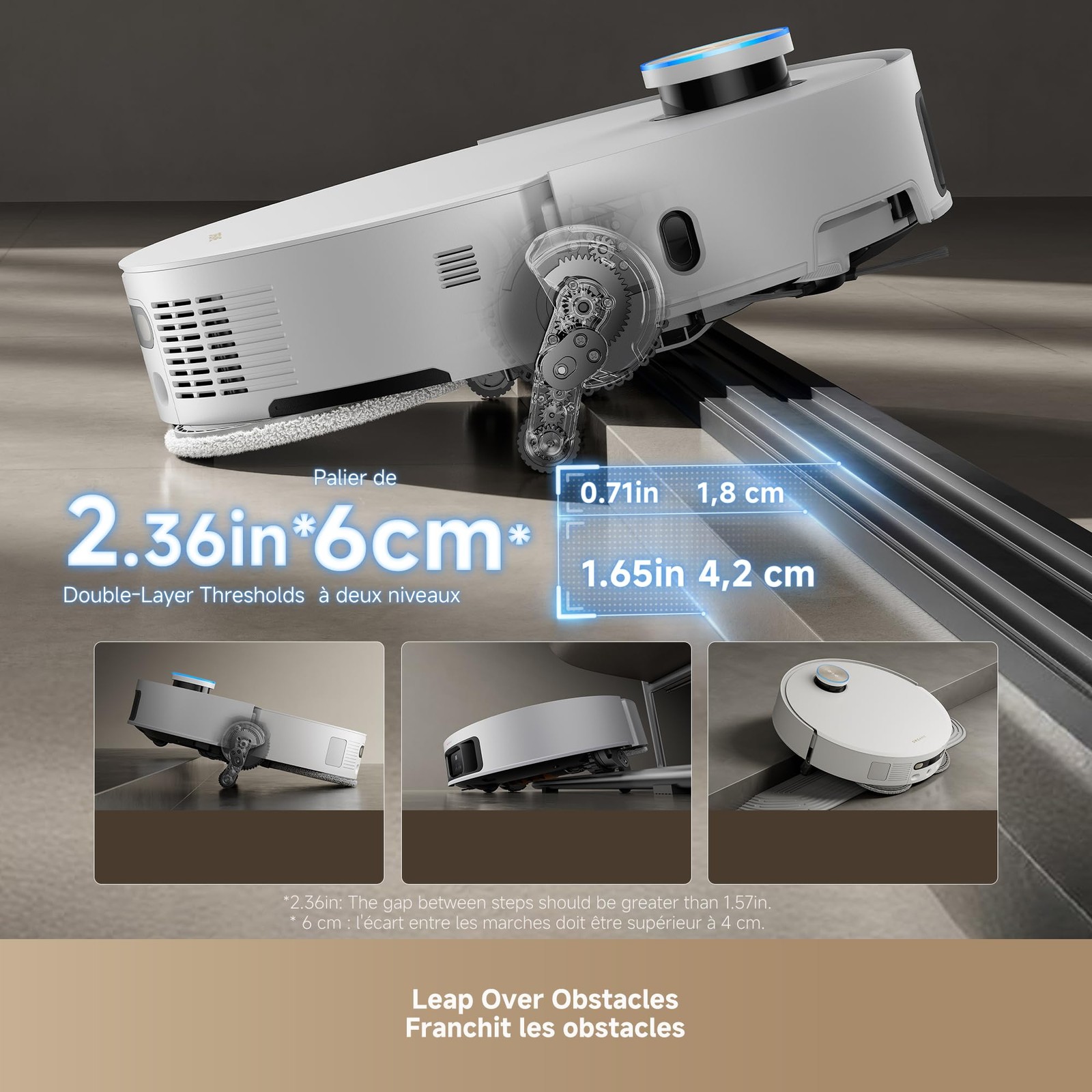 Robot Vacuum Mop Auto Empty 20000Pa Suction Obstacle Avoidance White DREAME Edge gallery