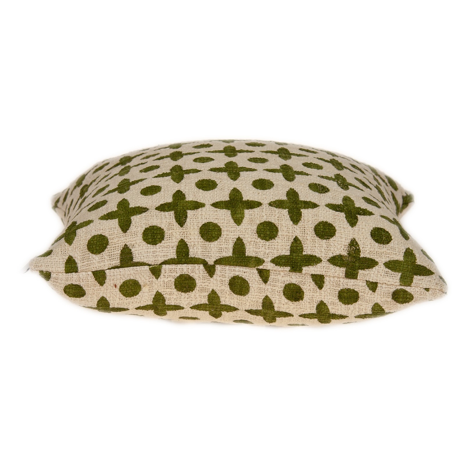 Parkland Collection Sitara Beige/Green Cotton 18" x 18" Geometric Throw Pillow gallery