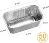 50 Pack 1Lb Mini Loaf Pans, 6” x 3.5” x 2” Foil Disposable Loaf Pans, Aluminum F gallery