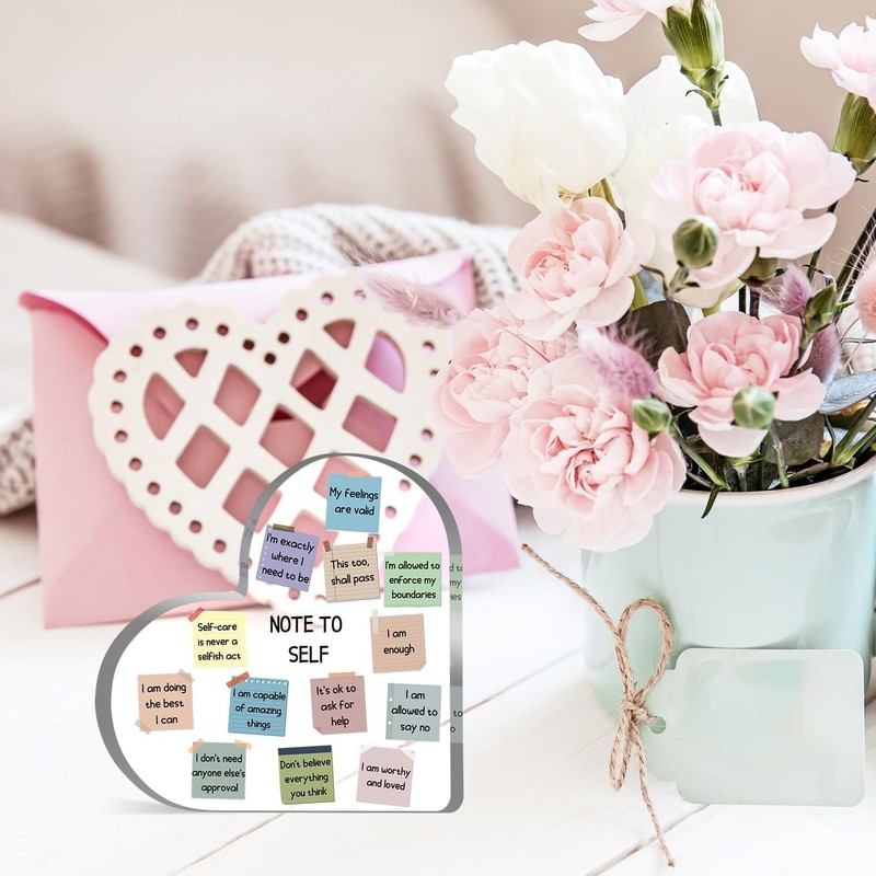 Motivational Decor - Office Acrylic Heart Gift Therapy Mental Health gallery