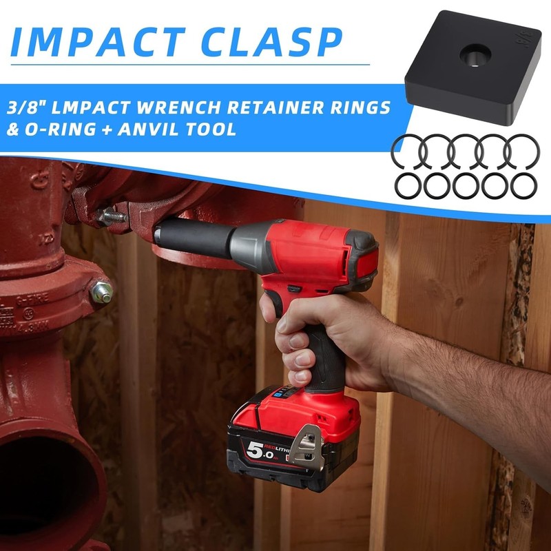 3/8" Impact Retaining Ring Fits Milwaukee 3/8 Impact Friction Ring Clip With Hog gallery