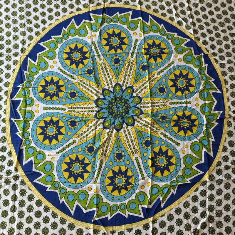 Boho Mandala Wall Hanging Tapestry 5ft x 39” w Tassels Vibrant Colorful Hippie gallery