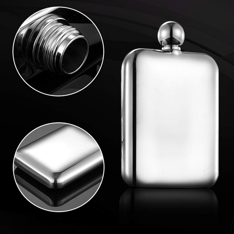 6oz Hip Flask with Glossy Rectangle Shape gallery