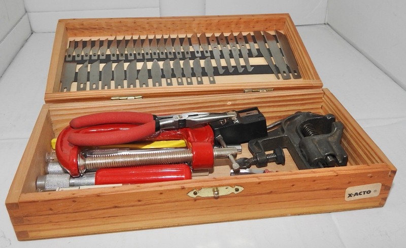 🎄🇺🇸CUSTOMIZED VINTAGE X-ACTO #86 KIT 1970s+PLIERS+ACRYLIC CUTTER+BONUS GIFTS gallery
