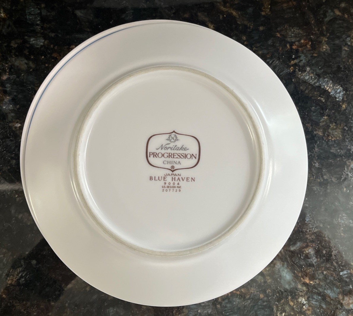 Noritake Progression Blue Haven 6" Saucers Set of 6 China Floral Blue White gallery