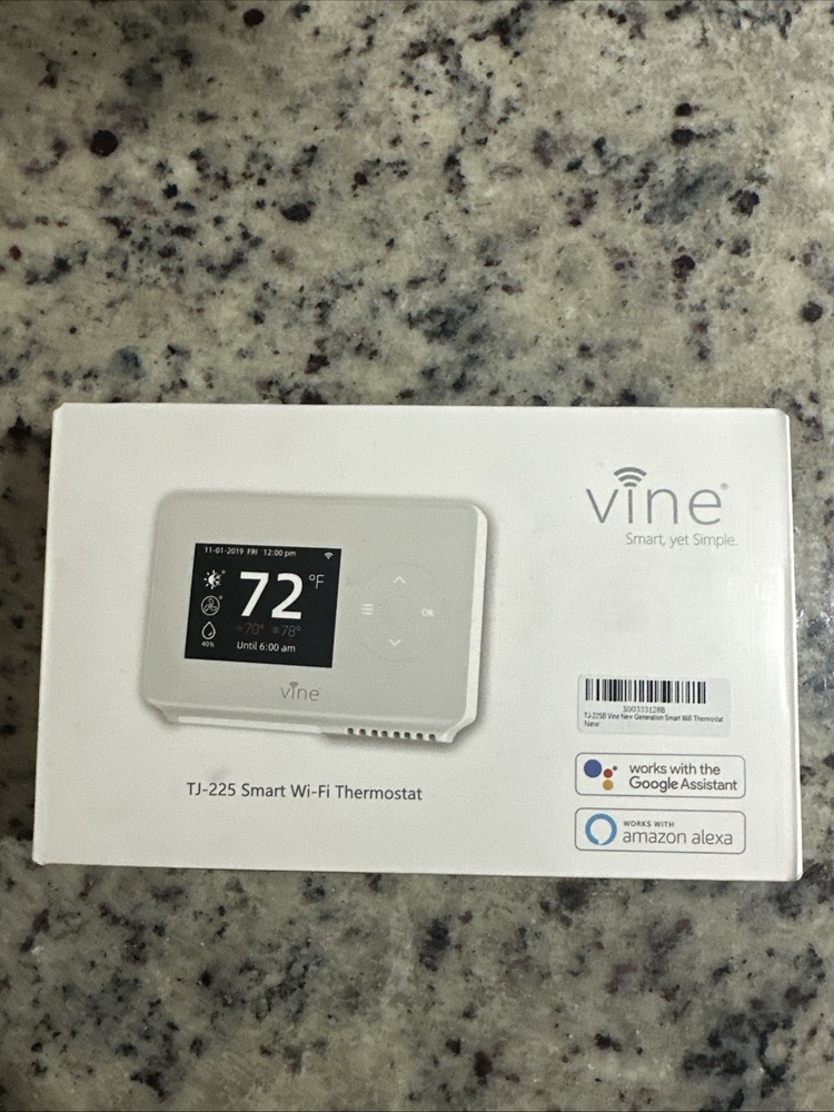 NIP VINE TJ-225 SMART Wi-Fi PROGRAMMABLE THERMOSTAT NEW