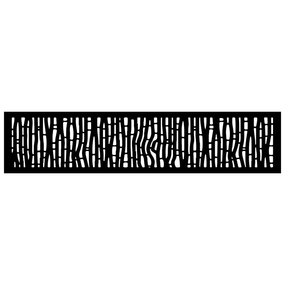 Outback 16 In. X 72 In. Galvanized Black Steel Decorative Screen Panel Wall and gallery