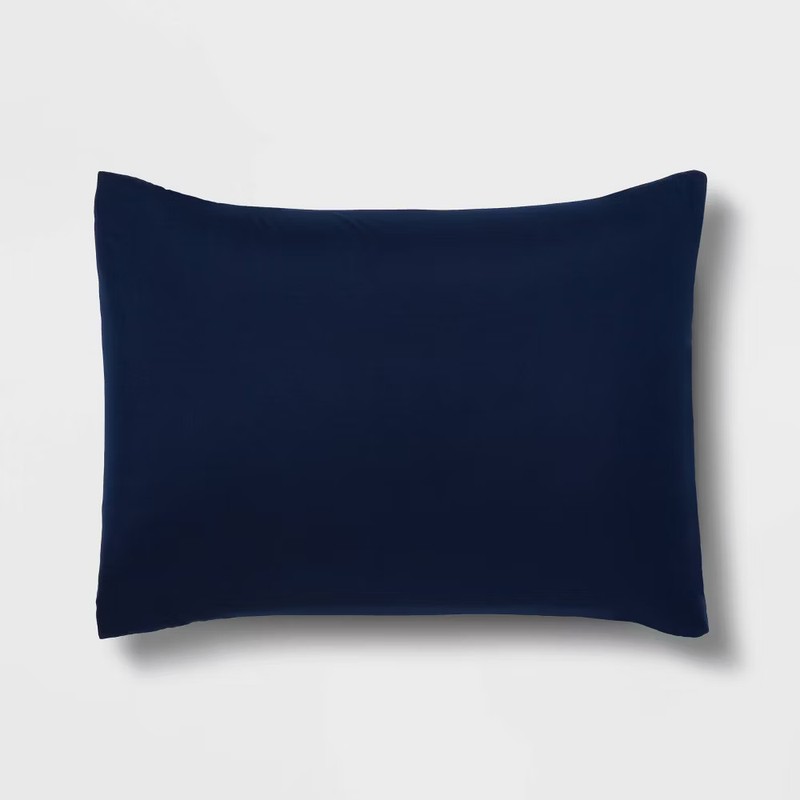7pc Queen Solid Microfiber Comforter & Sheets Set Navy/Gray - Room Essentials gallery