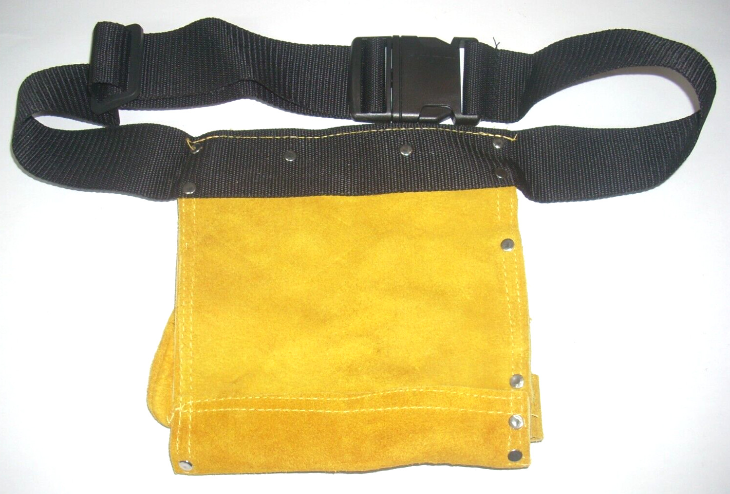 Leather Tool Belt 7 Pockets Straps 7 in W x 7 in H w Adjustable Belt 46" Long gallery
