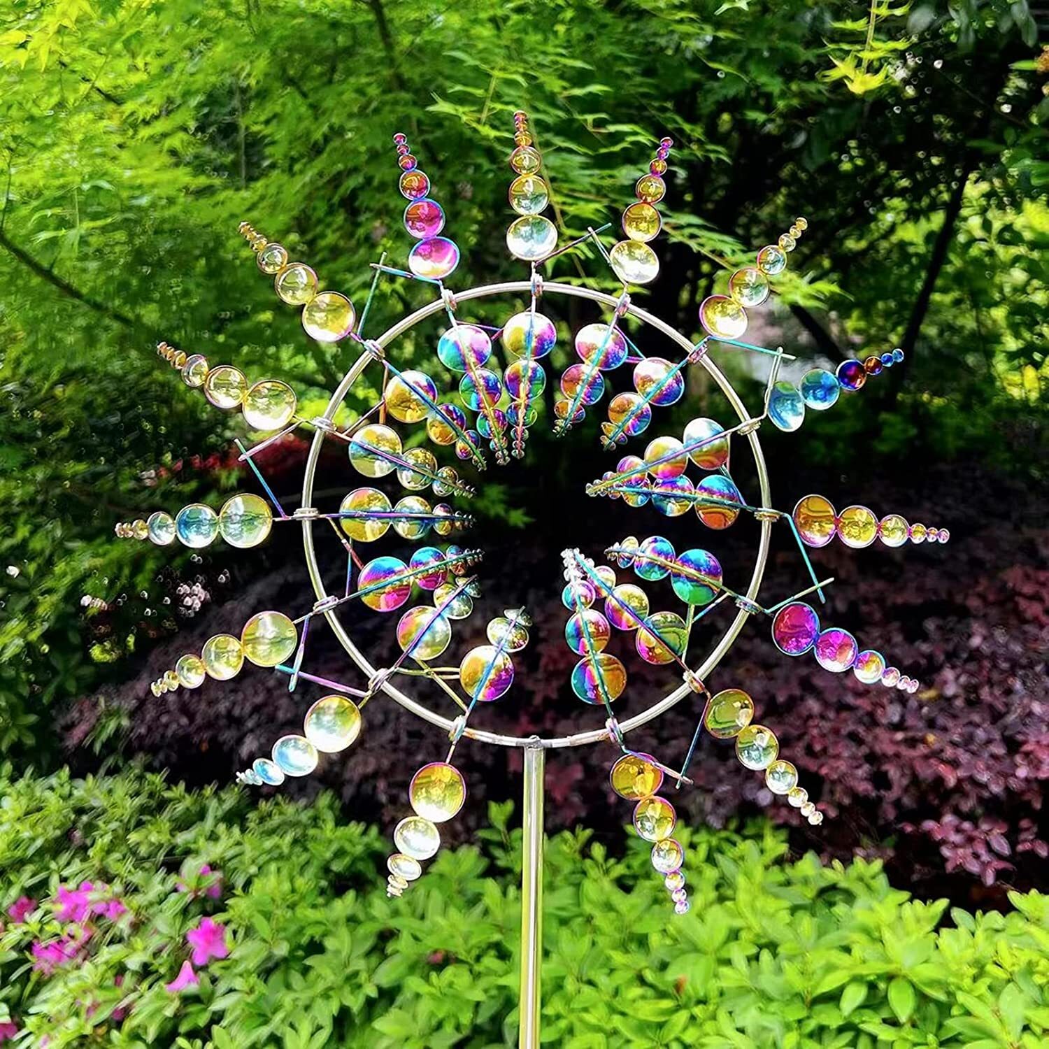 3D Windmill Kinetic Metal Sculpture Wind Spinner Yard Garden Outdoor Decoration gallery