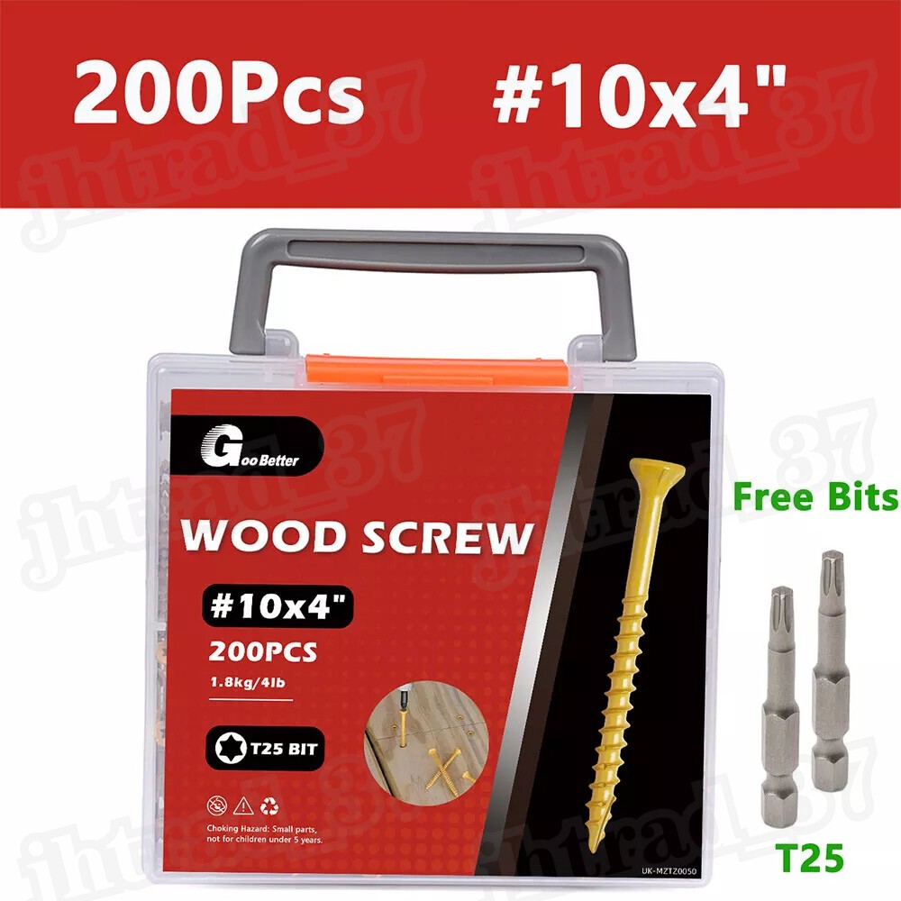 #8 #9 #10 Deck Screws T25 Torx Self Tapping Wood Screw Decking Fence Screws Set gallery