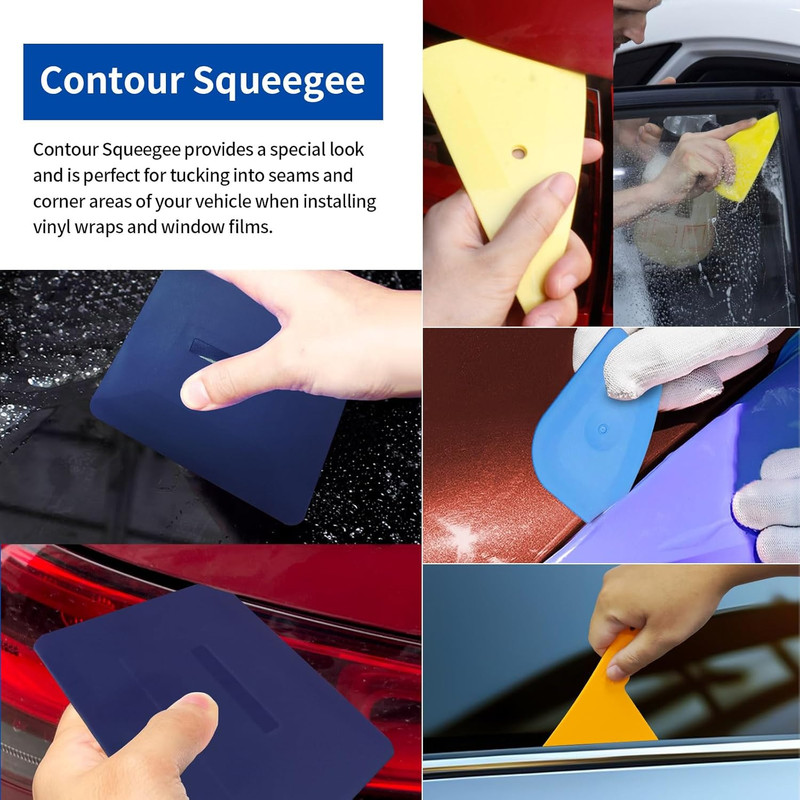 27 Pcs Car Vinyl Wrap Applicator Tool Kit Vehicle Wrap Kit Automotive Window Fil gallery